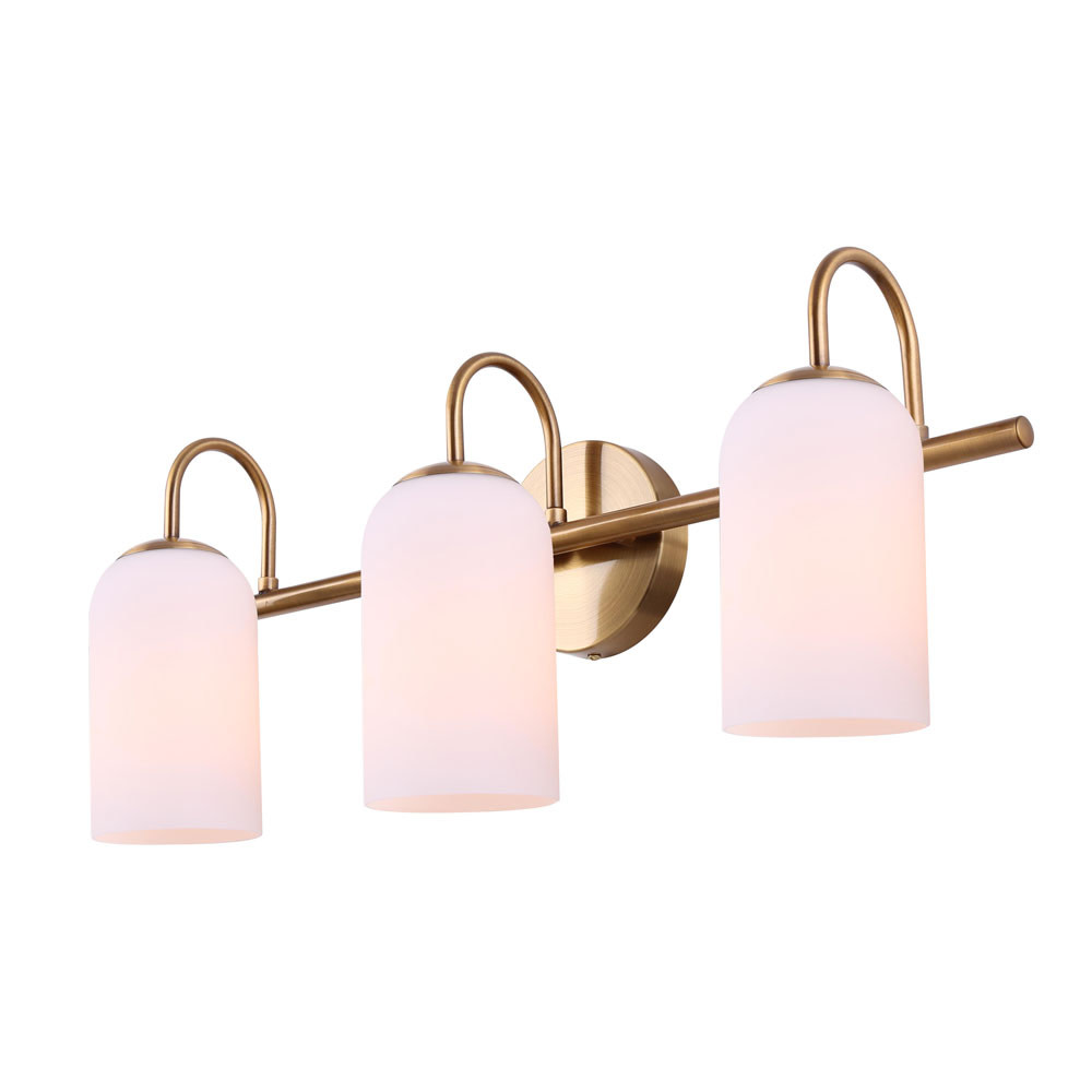Photos - Chandelier / Lamp Wide Canarm IVL1130A03 Novalee 3 Light 22"  Vanity Light Black Indoor Lighting Bathroom Fixtures Vanity Light IVL1130A03GD 
