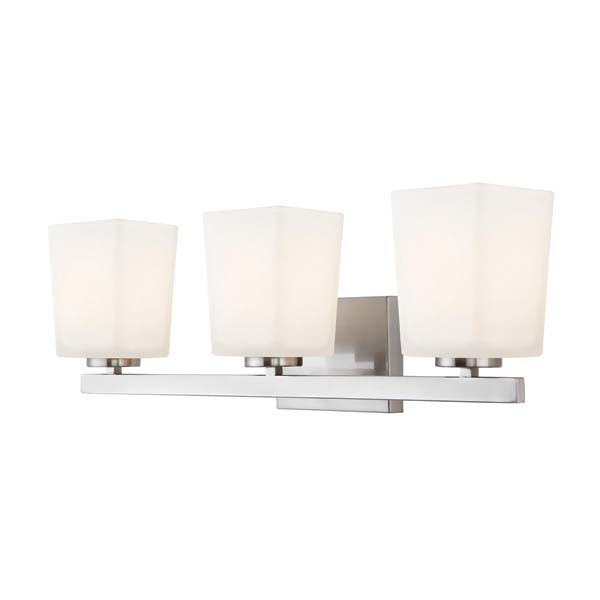 Photos - Chandelier / Lamp Wide Canarm IVL472A03 Hartley 3 Light 23-1/4"  Bathroom Vanity Light Brushed Nickel Indoor Lighting Bathroom Fixtures Vanity 
