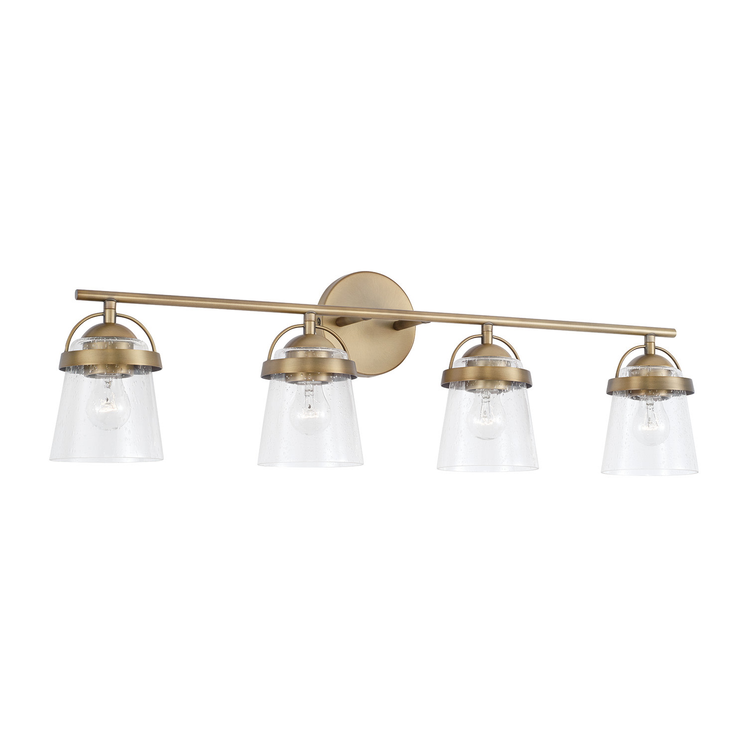 Photos - Chandelier / Lamp Madison Capital Lighting 147041-534  4 Light 33" Wide Bathroom Vanity Light Aged Brass Indoor Lighting Bathroom Fixtures Vani 