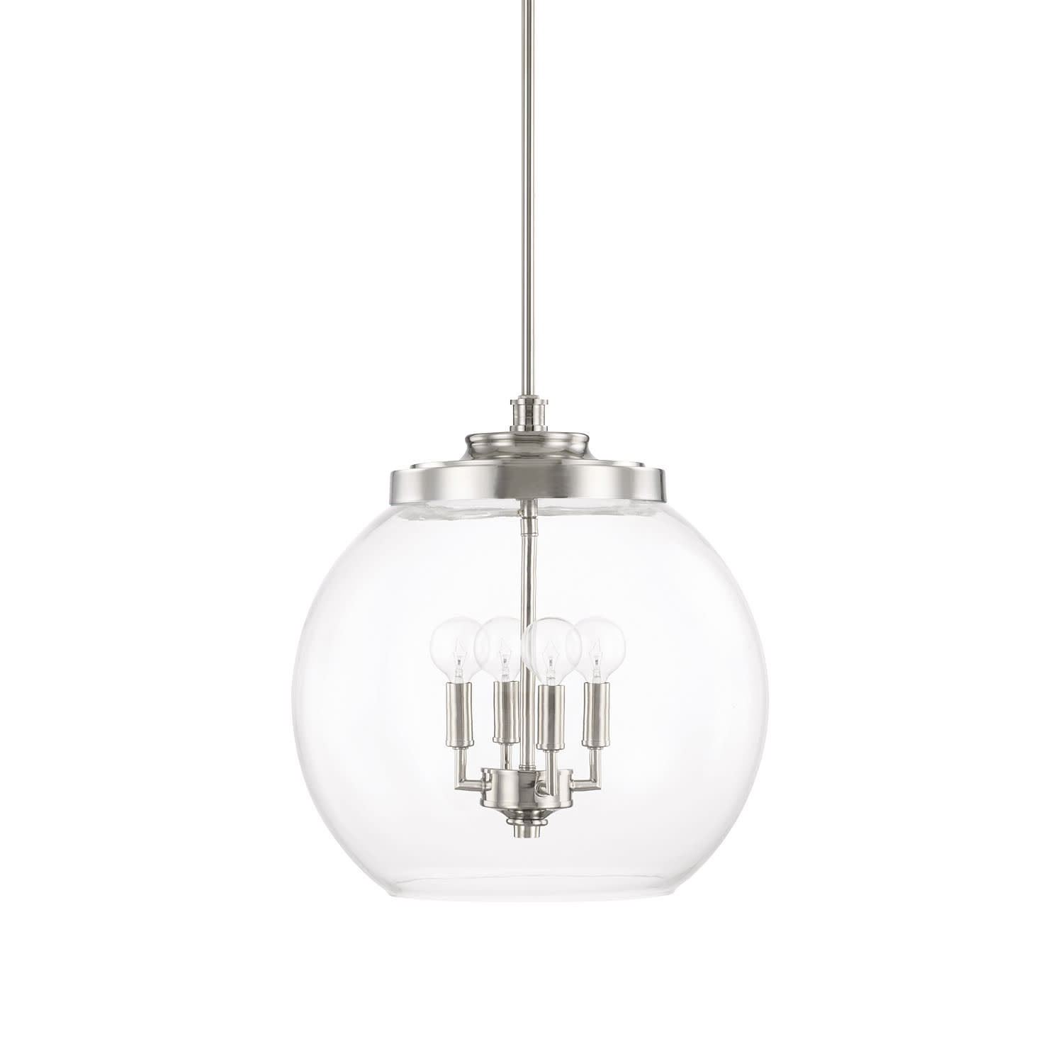 Photos - Chandelier / Lamp Century Capital Lighting 321142 Mid  4 Light 16" Wide Pendant Polished Nickel Indoor Lighting Pendants 321142PN 