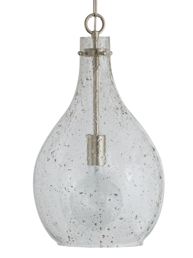 Photos - Chandelier / Lamp NICKEL Capital Lighting 333813-472 Single Light 21-1/2" Tall Pendant Brushed  Indoor Lighting Pendants 333813BN-472 