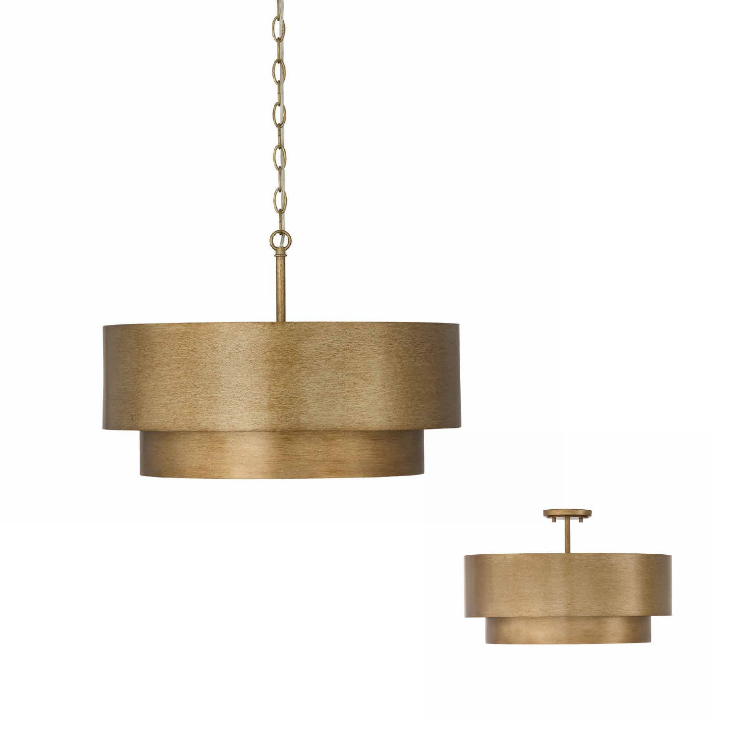 Photos - Chandelier / Lamp Wide Capital Lighting 339041 Jude 4 Light 21"  Pendant / Converts to Semi-Flush Mystic Luster Indoor Lighting Pendants 339041 