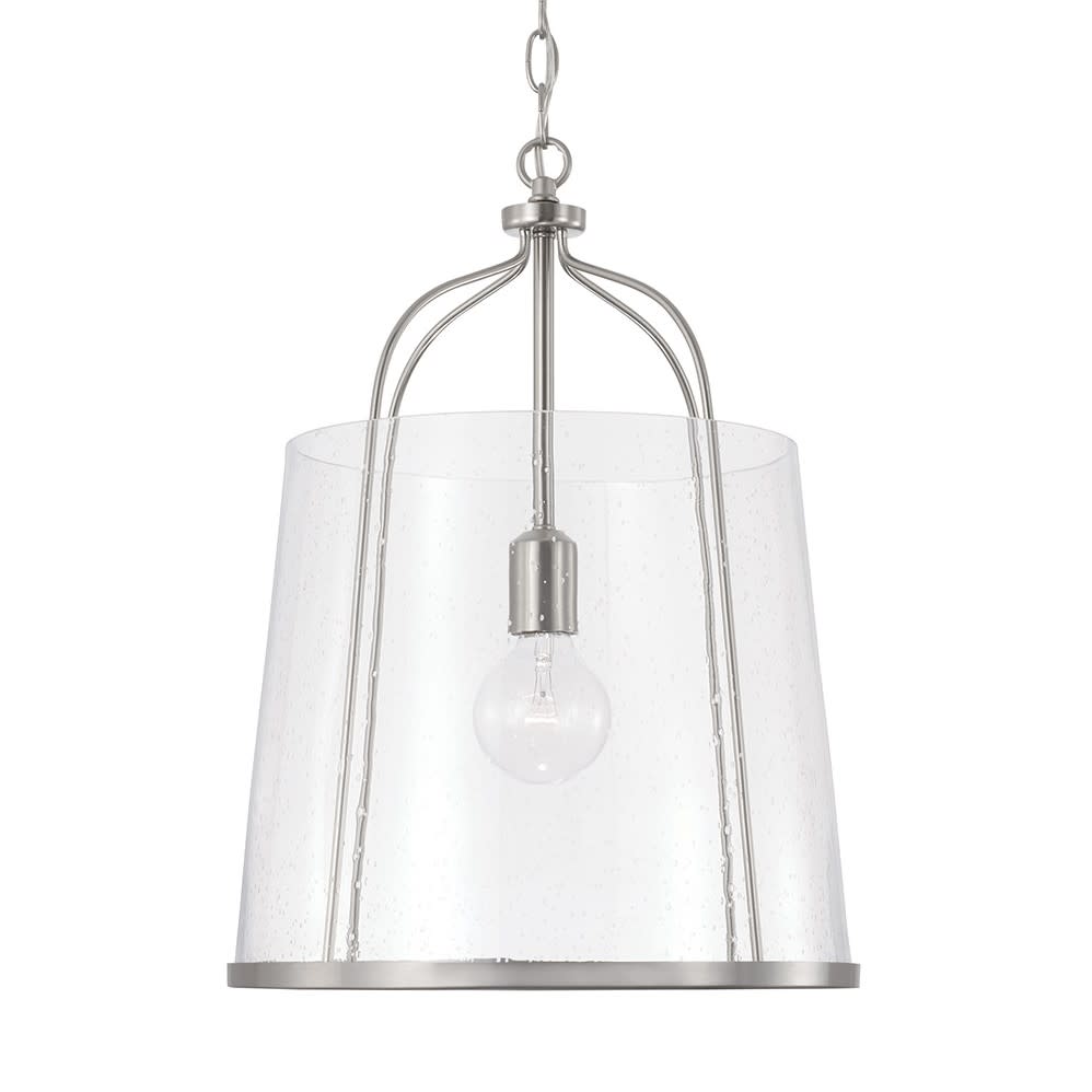 Photos - Chandelier / Lamp Madison Capital Lighting 347011  14" Wide Pendant Brushed Nickel Indoor Lighting Pendants 347011BN 
