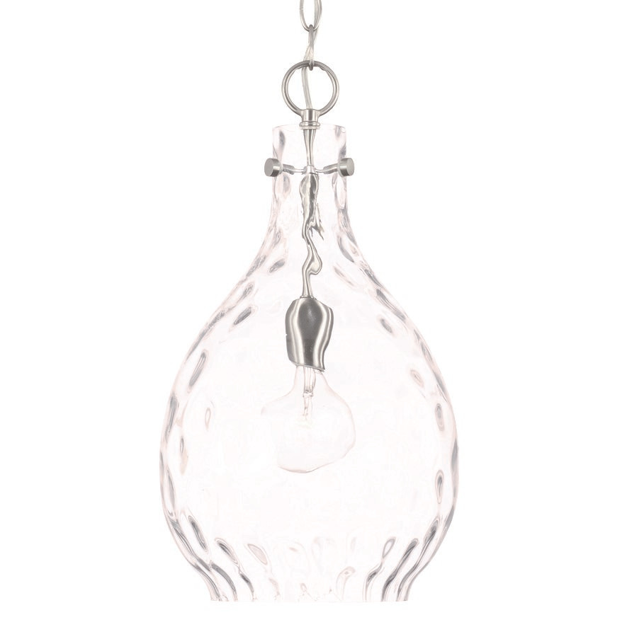 Photos - Chandelier / Lamp Brentwood Capital Lighting 349012  10" Wide Mini Pendant Brushed Nickel Indoor Lighting Pendants 349012BN 