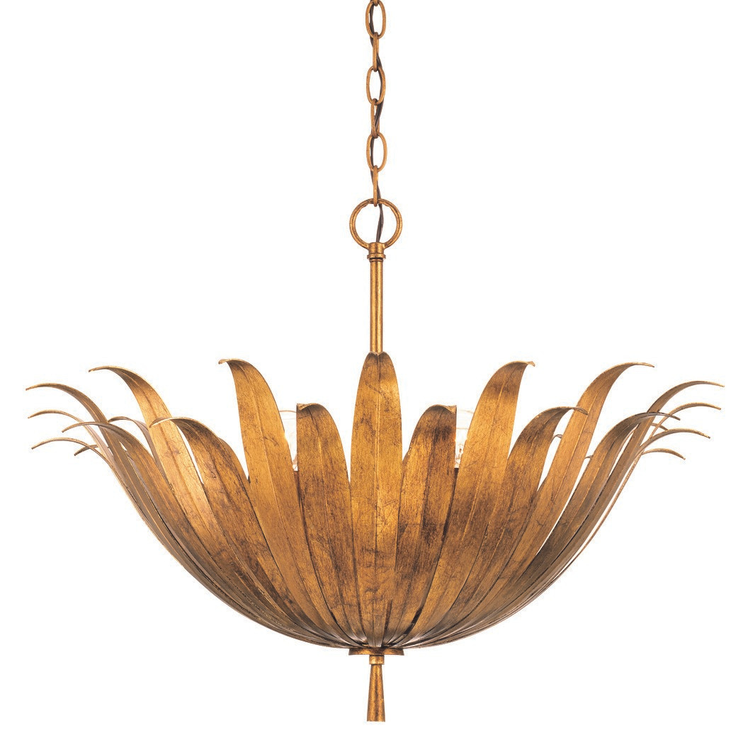 Photos - Chandelier / Lamp EDEN Capital Lighting 349541  4 Light 24" Wide Abstract Chandelier Antique Gold Indoor Lighting Chandeliers 349541AG 