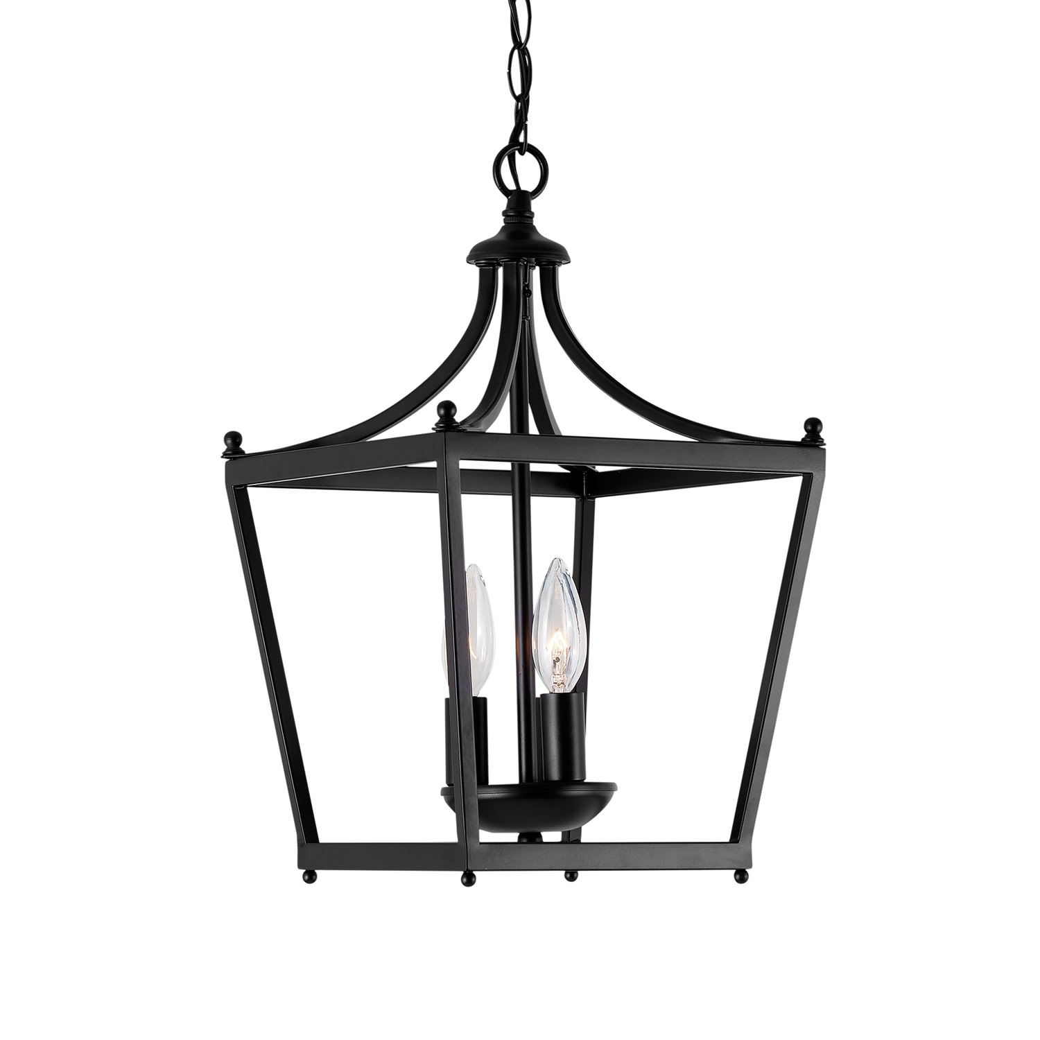 Photos - Chandelier / Lamp Stanton Capital Lighting 4036  3 Light 10" Wide Taper Candle Pendant Matte Black Indoor Lighting Pendants 4036MB 