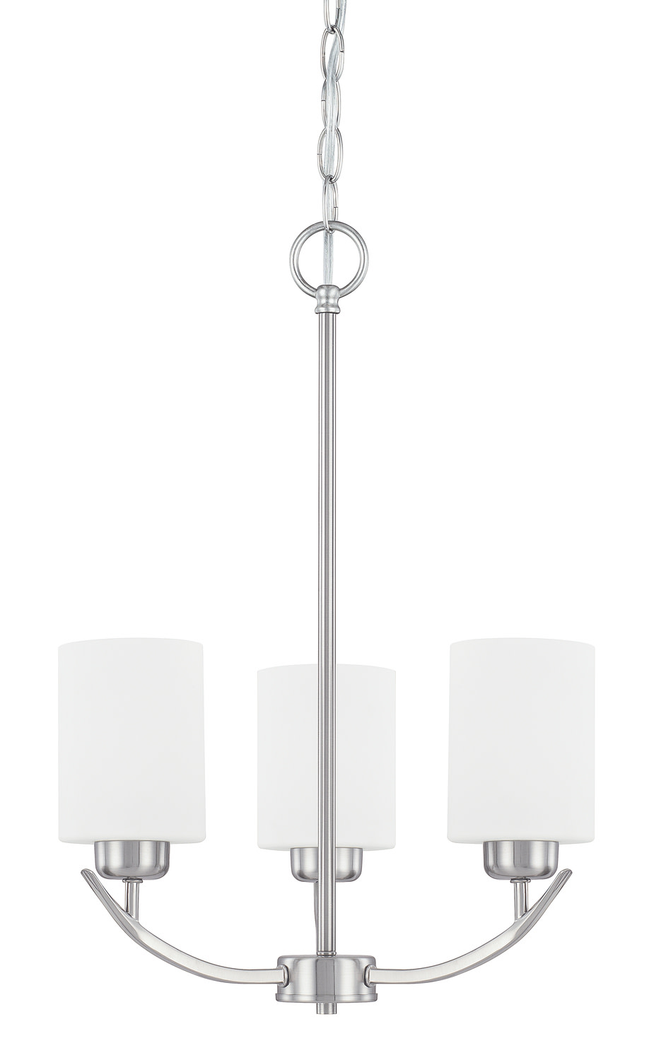 Photos - Chandelier / Lamp Dixon Capital Lighting 415231-338  3 Light 17" Wide Chandelier Brushed Nickel Indoor Lighting Chandeliers 415231BN-338 