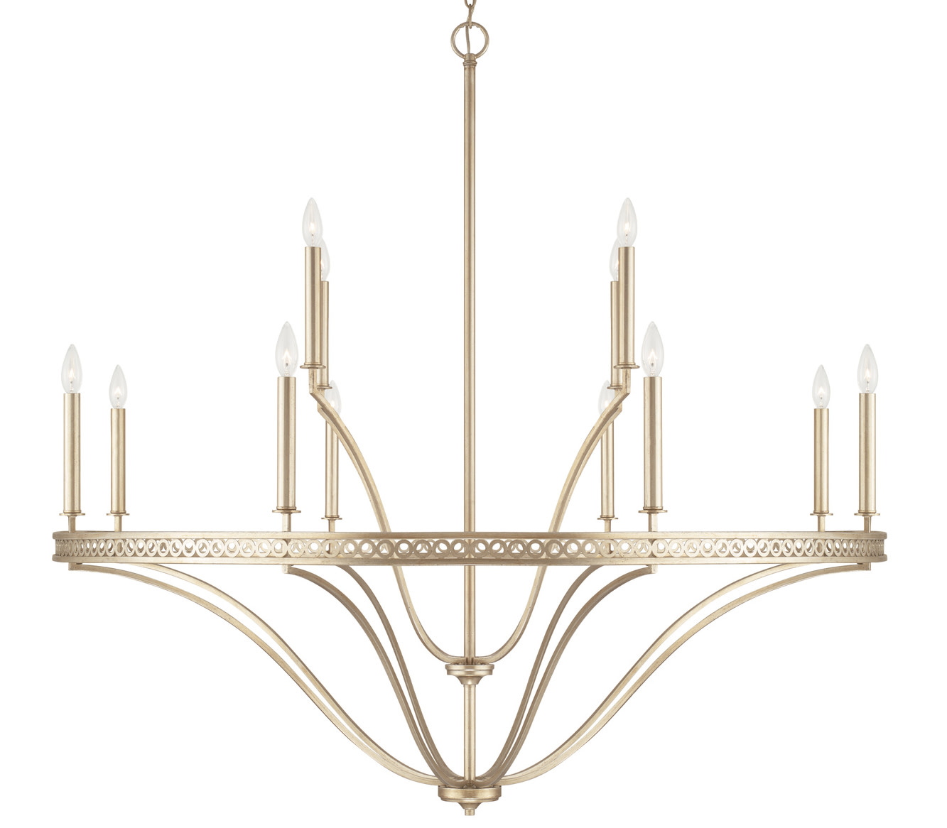 Photos - Chandelier / Lamp Isabella Capital Lighting 443101  12 Light 52" Wide Taper Candle Chandelier Winter Gold Indoor Lighting Chandeliers 443101WG 
