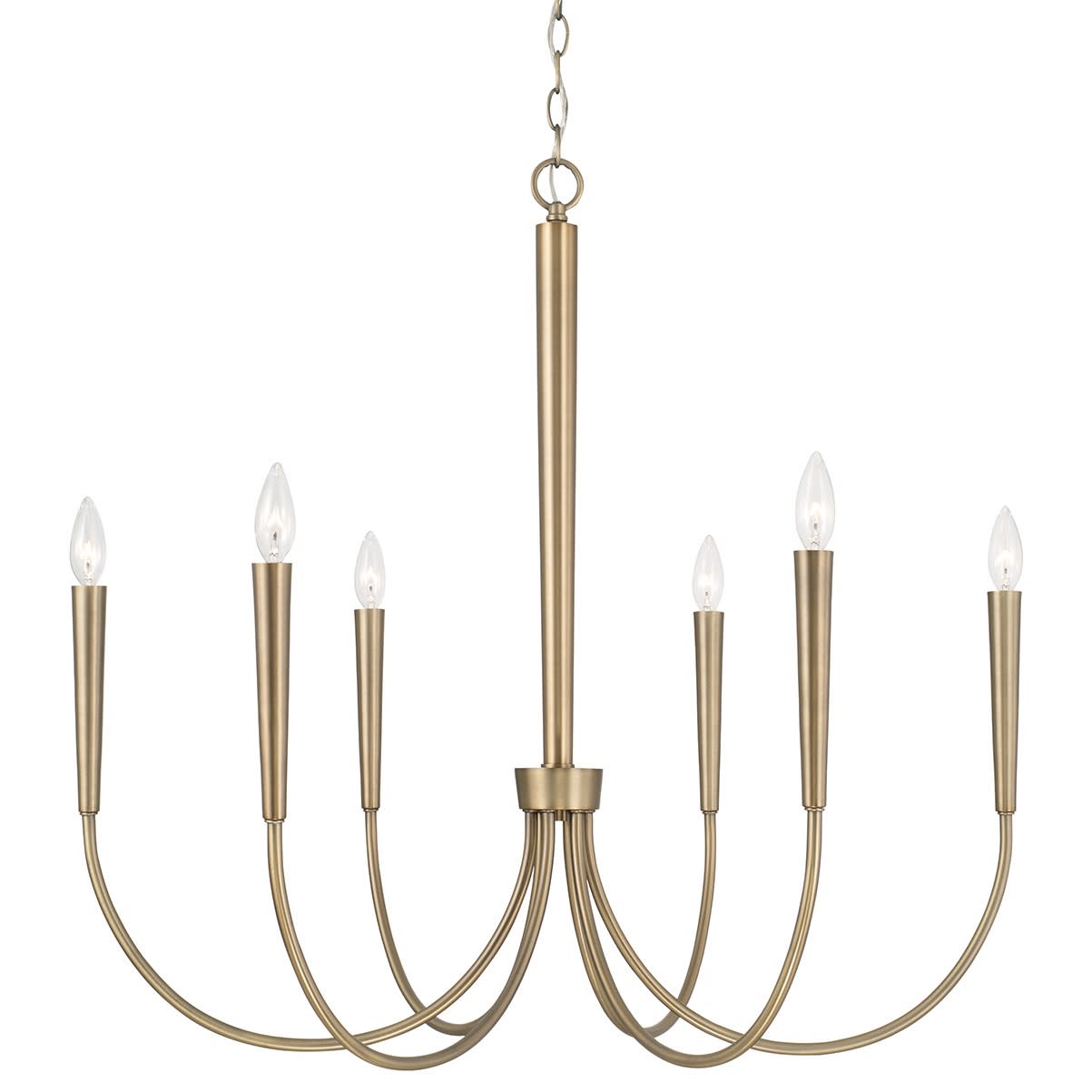Photos - Chandelier / Lamp Holden Capital Lighting 445961  6 Light 33" Wide Taper Candle Chandelier Aged Brass Indoor Lighting Chandeliers 445961AD 