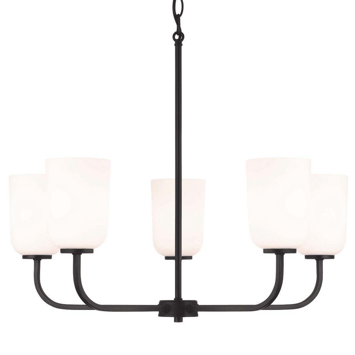 Photos - Chandelier / Lamp Wide Capital Lighting 448851-542 Lawson 5 Light 26"  Chandelier Matte Black Indoor Lighting Chandeliers 448851MB-542 