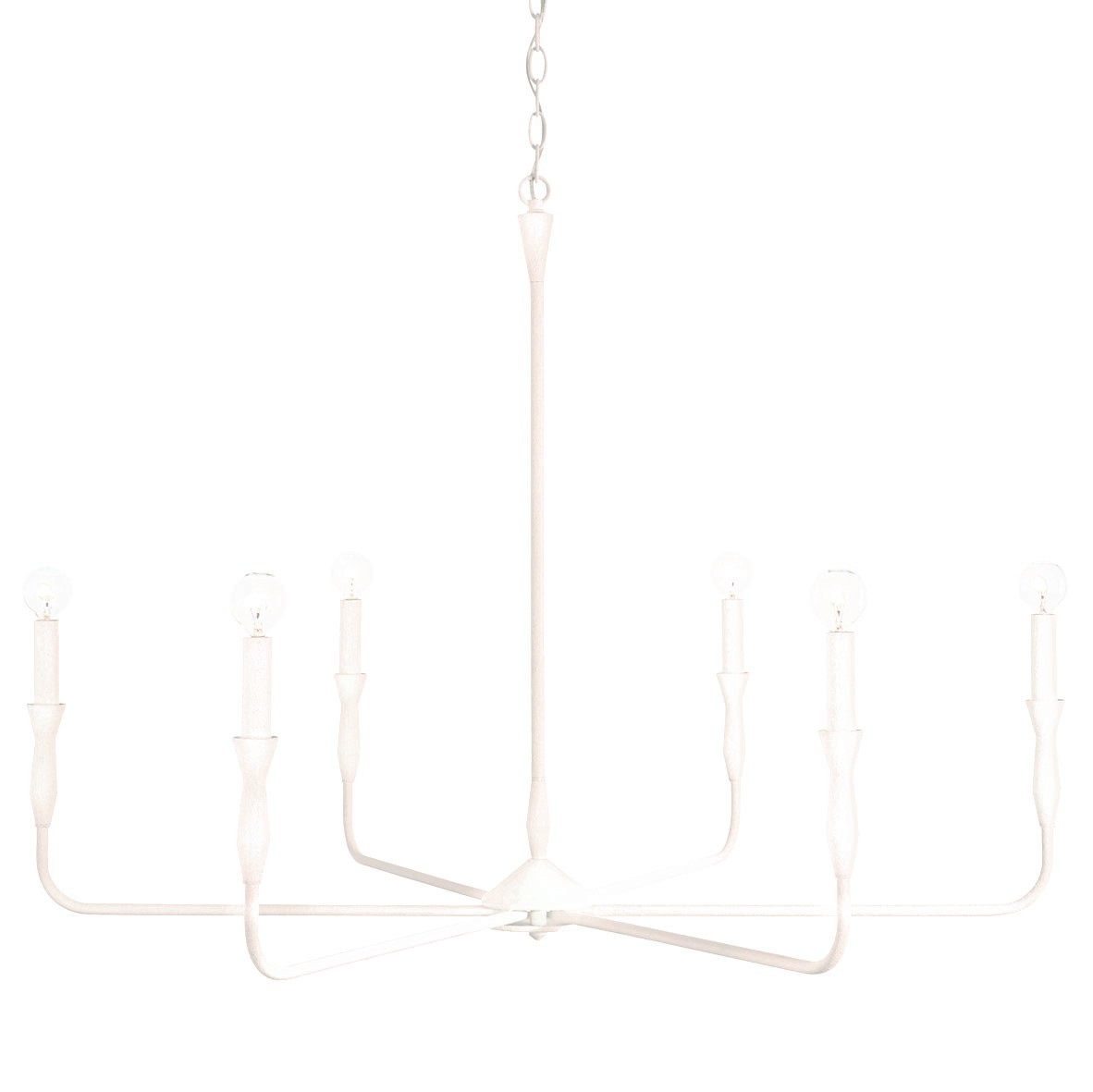 Photos - Chandelier / Lamp Paloma Capital Lighting 450362  6 Light 41" Wide Candle Style Chandelier Textured White Indoor Lighting Chandeliers 450362XW 