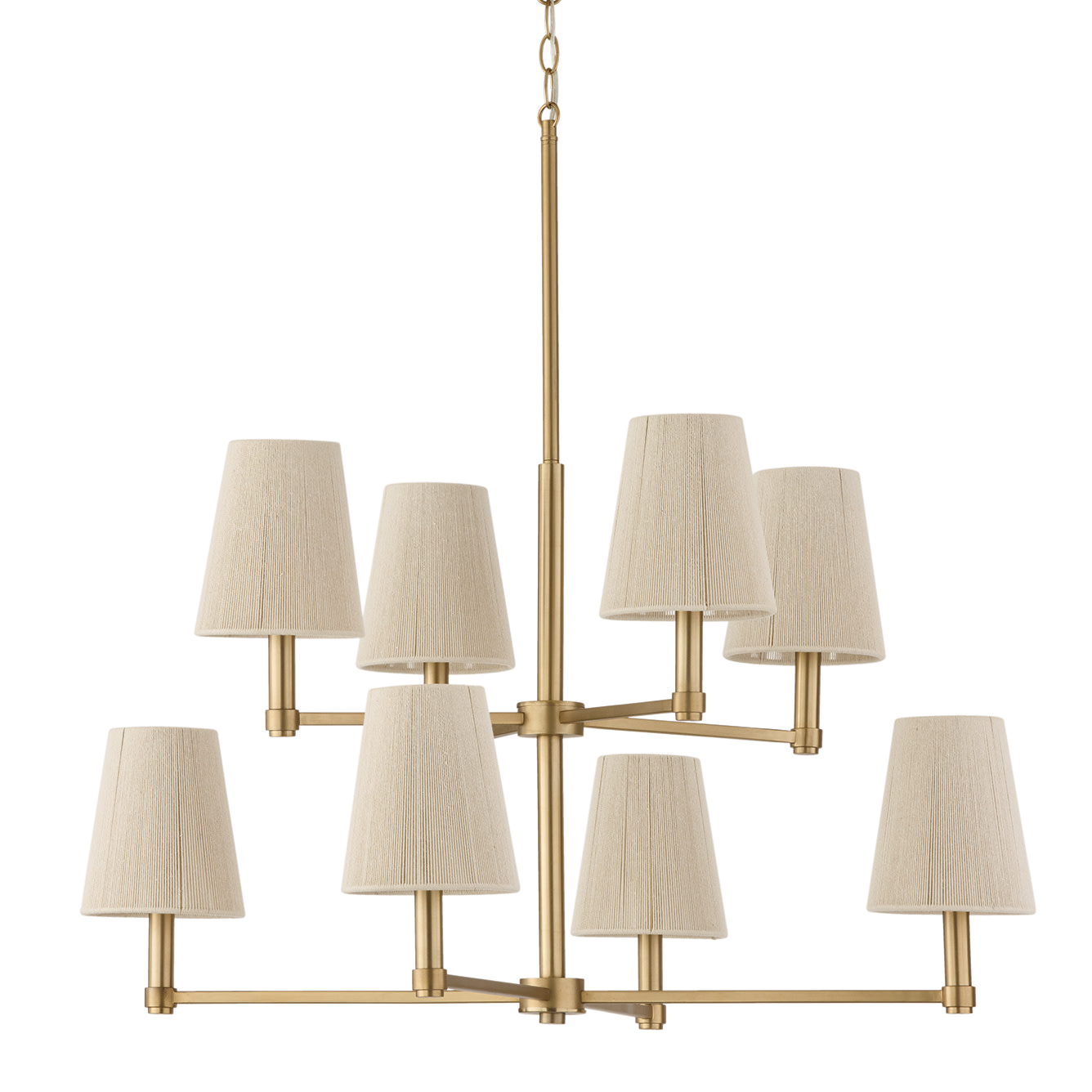 Photos - Chandelier / Lamp MIRA Capital Lighting 454581  8 Light 38" Wide Chandelier Matte Brass Indoor Lighting Chandeliers 454581MA 