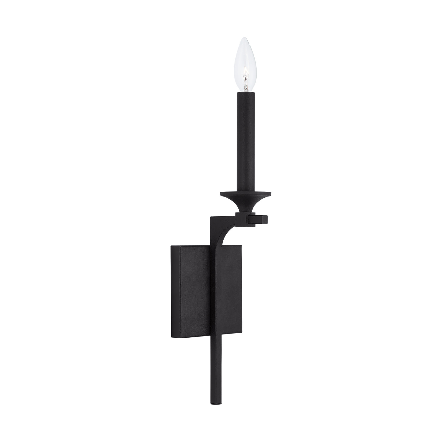 Photos - Chandelier / Lamp Clint Capital Lighting 637311  17" Tall Wall Sconce Black Iron Indoor Lighting Wall Sconces 637311BI 