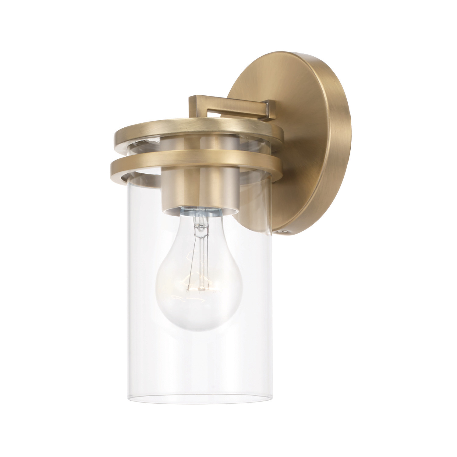 Photos - Chandelier / Lamp Capital Lighting 648711-539 Fuller 10" Tall Wall Sconce Aged Brass Indoor Lighting Wall Sconces 648711AD-539