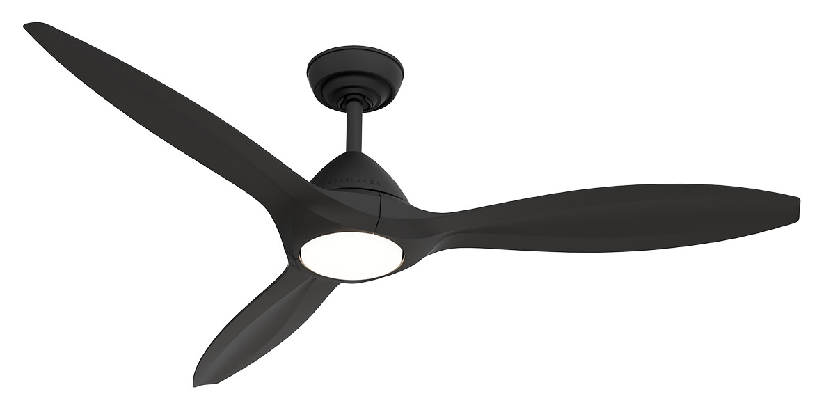 Photos - Fan Casablanca Surea 56 Surea 56" 3 Blade Indoor / Outdoor LED Energy Star Ceiling  with Remote Included Matte Black s Cei 