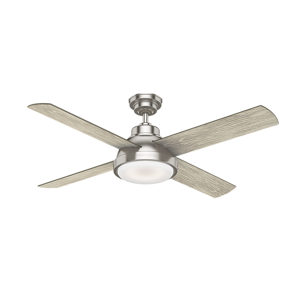 Photos - Fan Casablanca Levitt 54 LED Levitt 54" 4 Blade Indoor Ceiling  - Wall Control and LED Light Kit Included Brushed Nickel s 