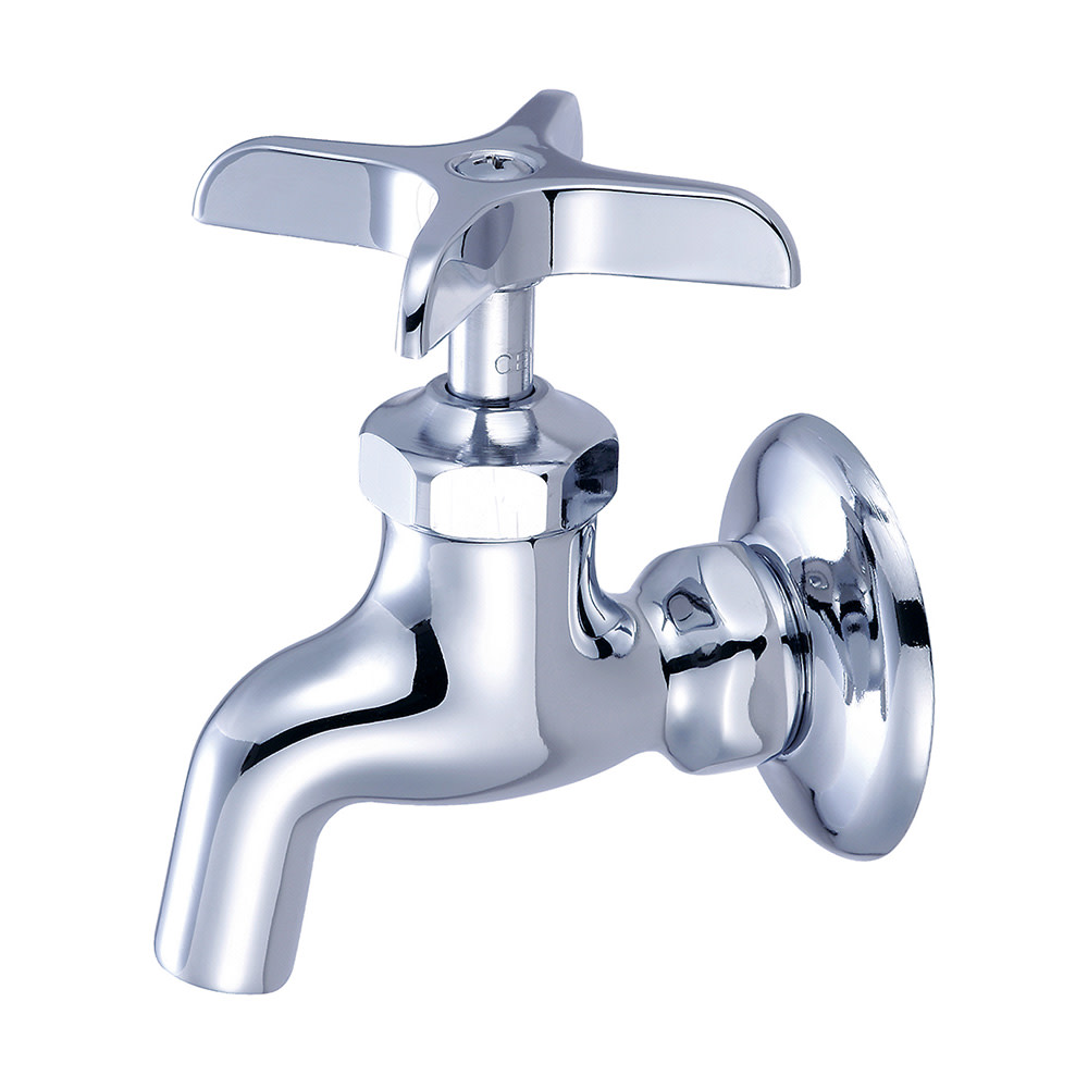 Photos - Tap Central Brass 0007-1/2 Single Handle Wall Mounted Bathroom Faucet with Cross Handle Polished Chrome Faucet Bathroom Sink Fau