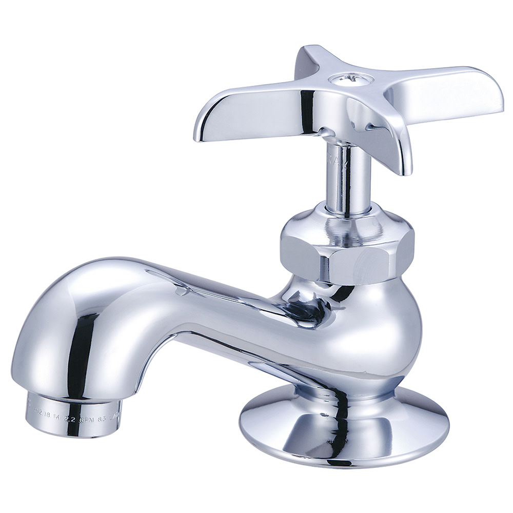 Photos - Tap Central Brass 0239-AP 1.2 GPM Deck Mounted Kitchen Faucet with Aerator Polished Chrome Faucet Basin  Faucets Single Handl 