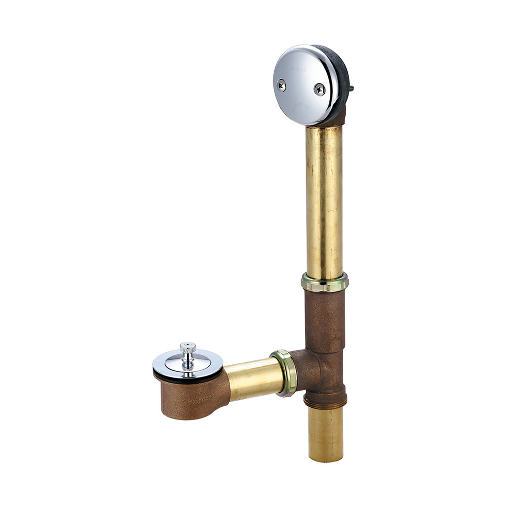 Photos - Pipe Trap Central Brass 1645-CO Multi-Tub Centralift Lift and Turn Drain with Clean-Out Ring Polished Chrome Bath and Shower Accessori 