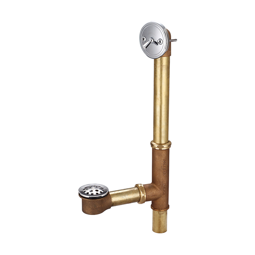 Photos - Pipe Trap Central Brass 1665-WX Multi-Tub Trip Lever Bath Drain with Weep Holes Polished Chrome Bath and Shower Accessories Bathtub Co 