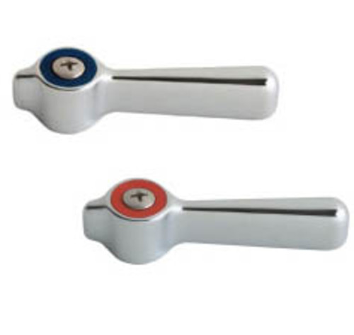Photos - Tap Hidden Part Chicago Faucets 369-PRJK 2-3/8" Metal Lever Handle with Hot and Cold Index Button Chrome Faucet Accessories and Parts Commer 