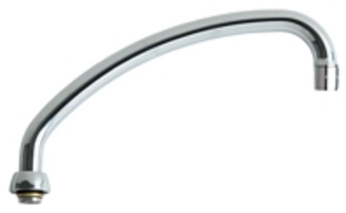 Photos - Tap Hidden Part Chicago Faucets L9JKAB 9-1/2" L-Type Swing Spout Chrome Faucet Accessories and Parts Kitchen Faucet Parts Spouts L9JKABCP 