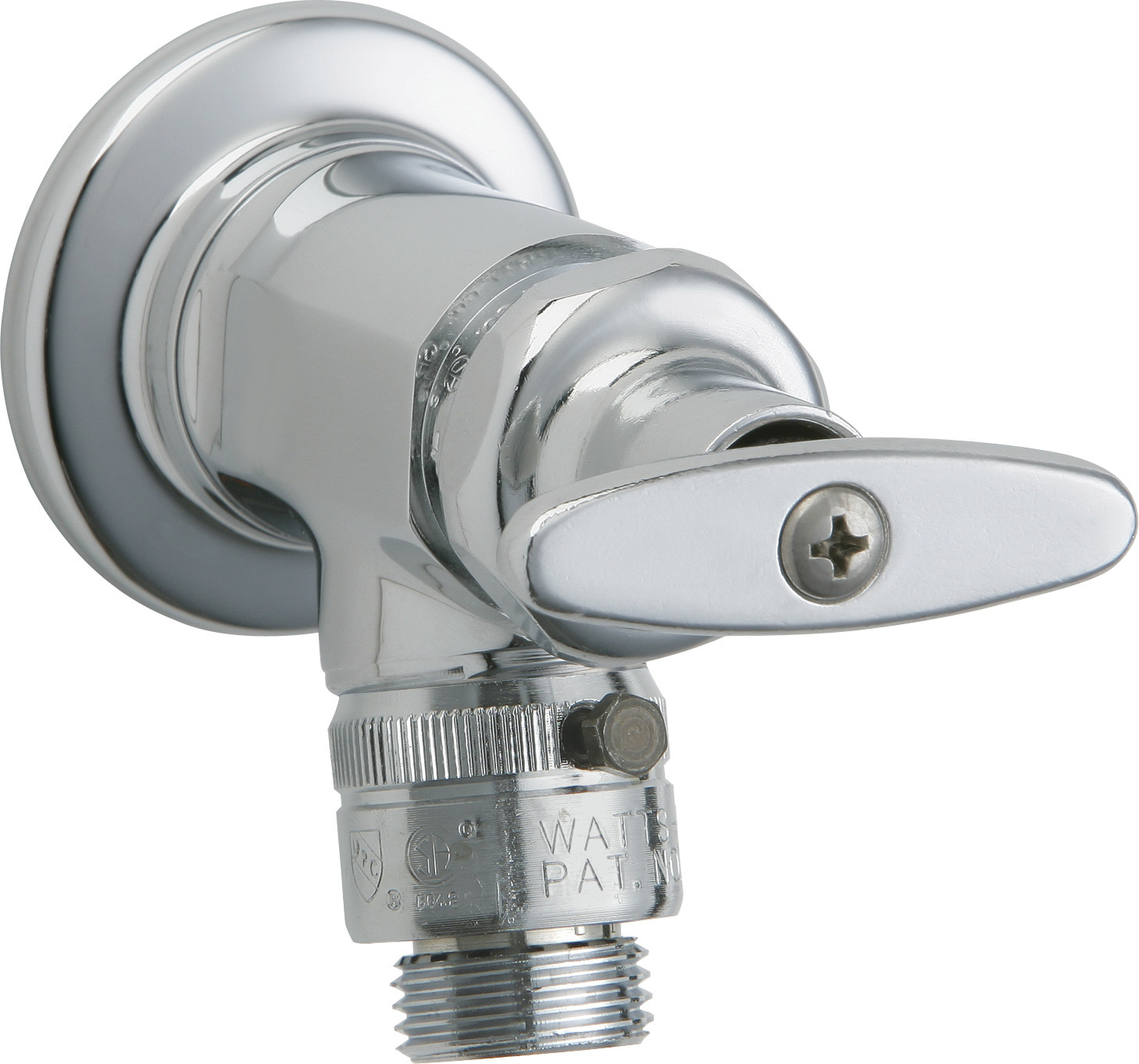 Photos - Tap Chicago Faucets 293-E27 Wall Mounted Hose Faucet with 3/4" Treaded Male Outlet and Cross Handle - Commercial Grade Chrome Fa 