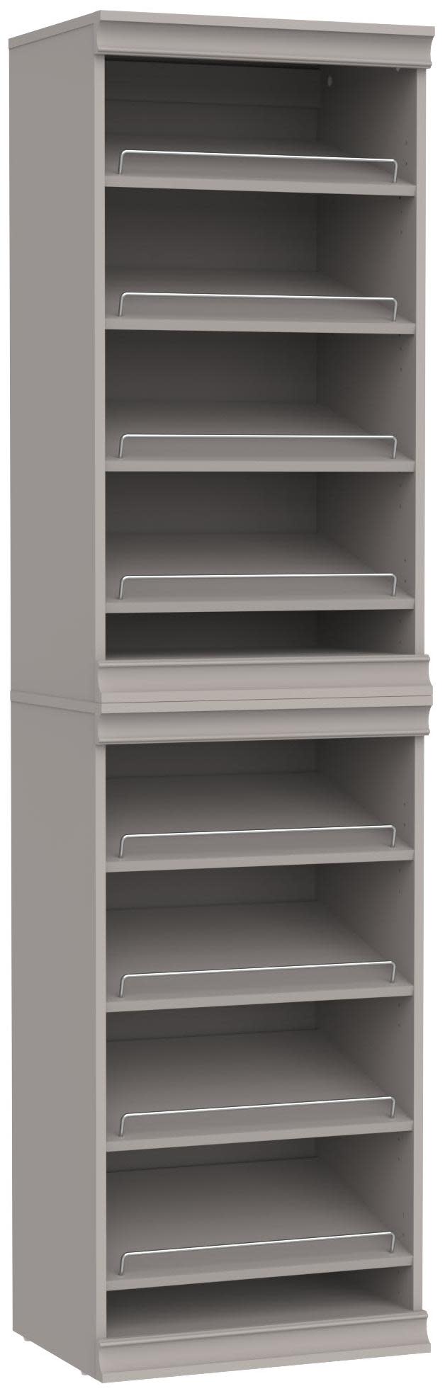 ClosetMaid MS-2116-8S Modular Storage Set of (2) 21"W 4 Shelf Storage System Shoe Rack Organizers Smoky Taupe Storage and Organization Closet