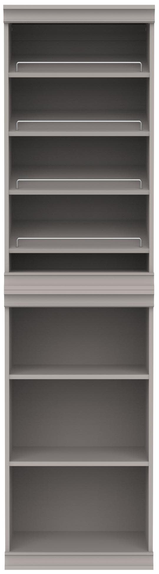 ClosetMaid MS-2116-7S Modular 21"W x 81"H Closet Organization System Tower with Shelves and Shoe Storage Smoky Taupe Storage and Organization Closet