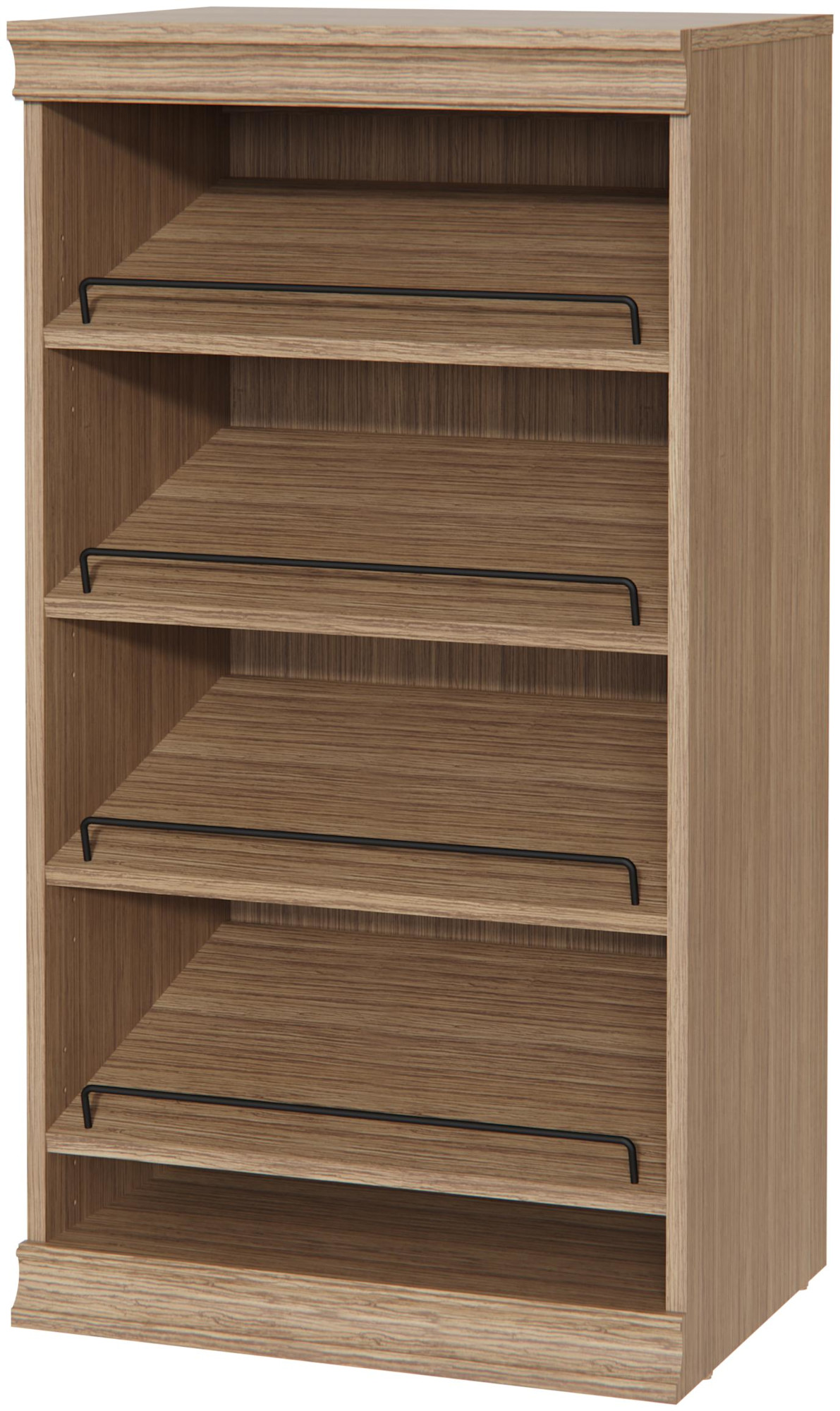 ClosetMaid 21MC-SS Modular 21-1/2"W Adjustable 4 Shelf Closet System Shoe Rack Organizer Unit with Rails Sand Storage and Organization Closet