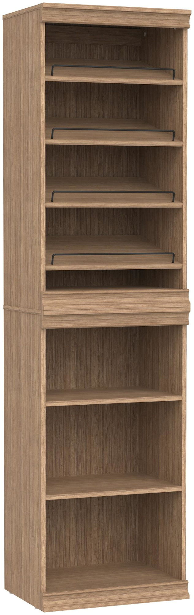 ClosetMaid MS-2116-7S Modular 21"W x 81"H Closet Organization System Tower with Shelves and Shoe Storage Sand Storage and Organization Closet