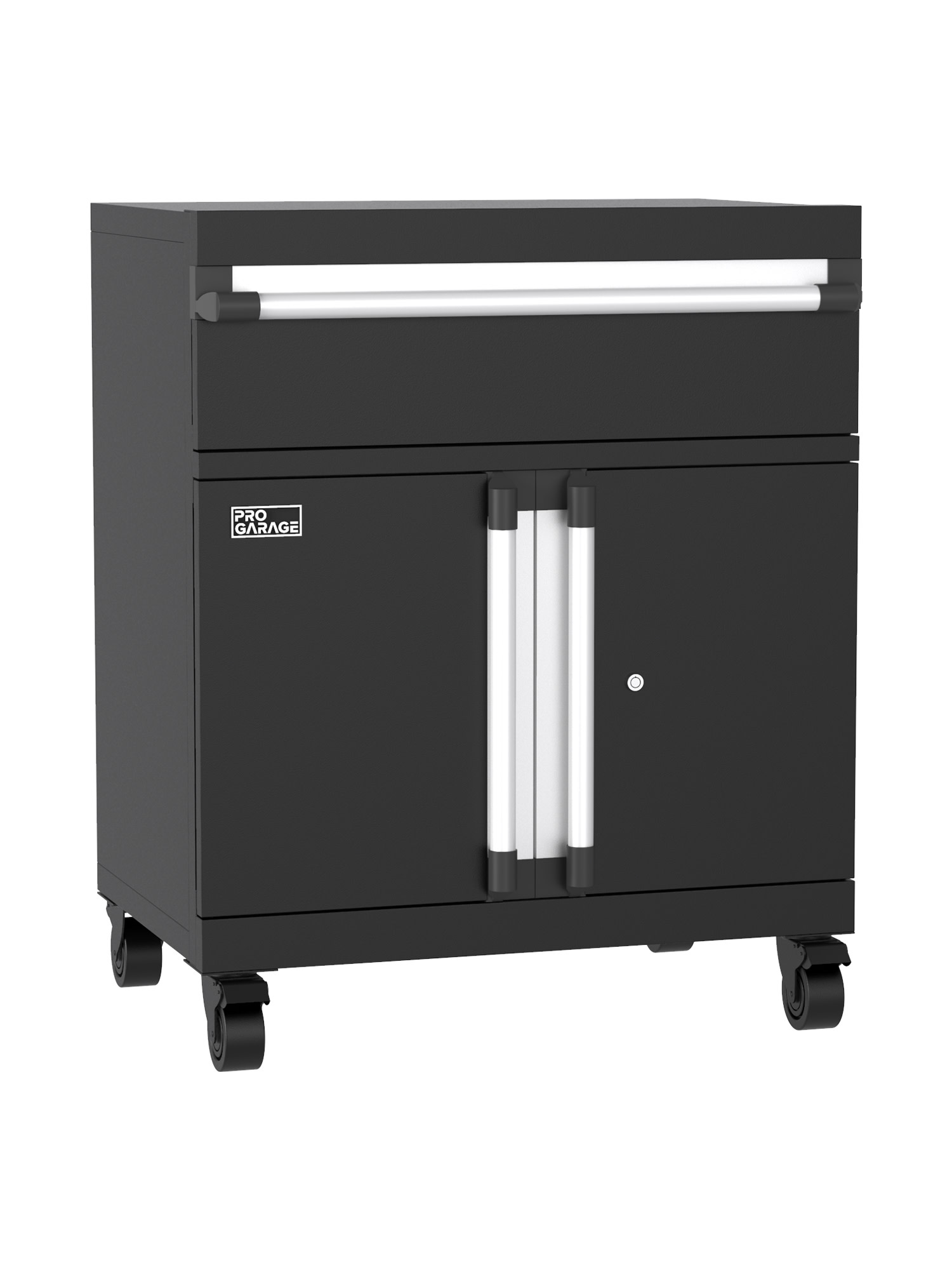 ClosetMaid PG2-2718 ProGarage 27" Wide x 33" Tall Steel 2 Door and Single Drawer Locking Garage Storage Cabinet with Wheels and Self Close Doors and