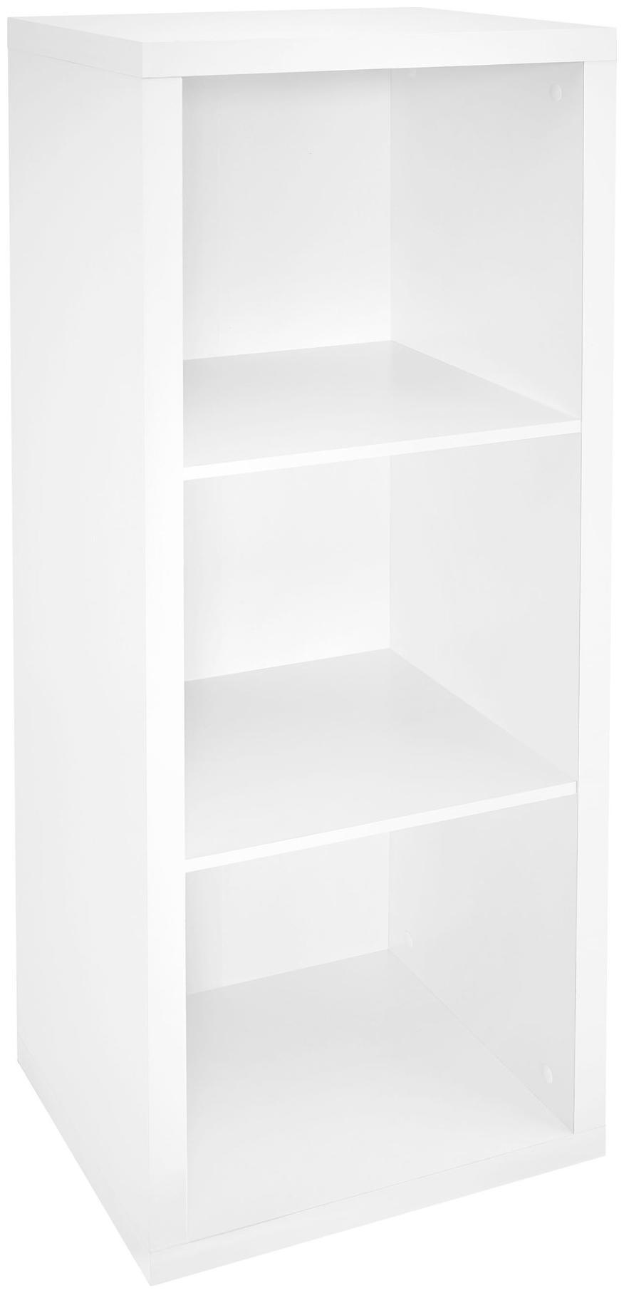 ClosetMaid 110-3CUBE Cube 16" Wide x 44" Tall 3 Shelf Shelving Unit Cubby Home Organizer White Storage and Organization Home Organizers Shelving Units