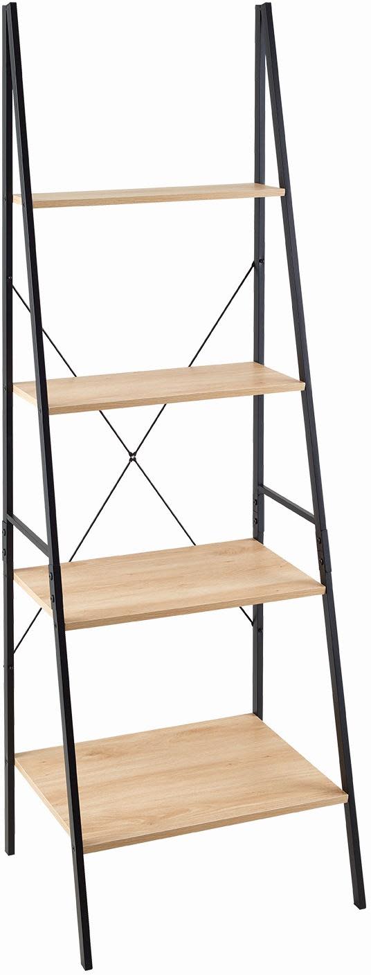 ClosetMaid 131200  Minimalist 23-5/8" Wide Decorative 4 Tier Ladder Shelf Bookshelf Natural Gray Storage and Organization Home Organizers Shelving