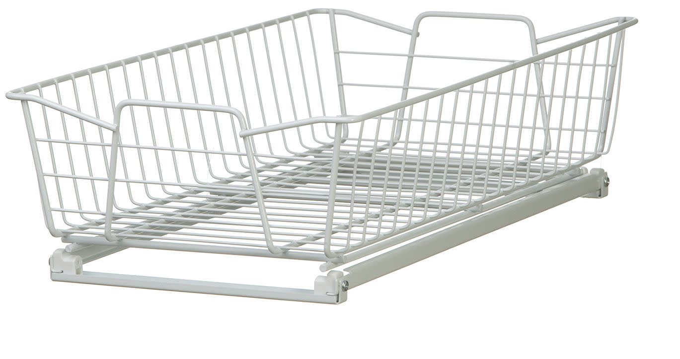 ClosetMaid KCPOB-411 Contemporary 4" H x 11" W Kitchen Cabinet Pull Out Wire Frame Basket Organizer White Storage and Organization Cabinet and Kitchen