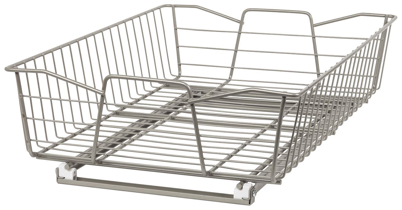 Photos - Furniture Hardware ClosetMaid KCPOB-514 Contemporary 5" H x 14" W Kitchen Cabinet Pull Out Wire Frame Basket Organizer Nickel Storage and Organ 