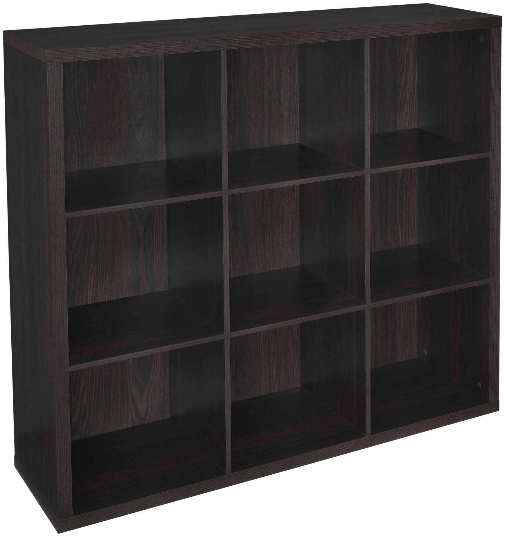 ClosetMaid 111-9CUBE Cube 44" Wide 9 Shelf Shelving Unit Black Walnut Storage and Organization Home Organizers Shelving Units