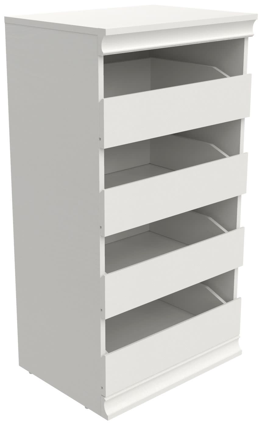 ClosetMaid 21MC-DR Modular Closet System 21-1/2"W x 0-5/16"H - 4 Dresser Drawer Unit White Closet Organizers Accessories and Parts Closet System