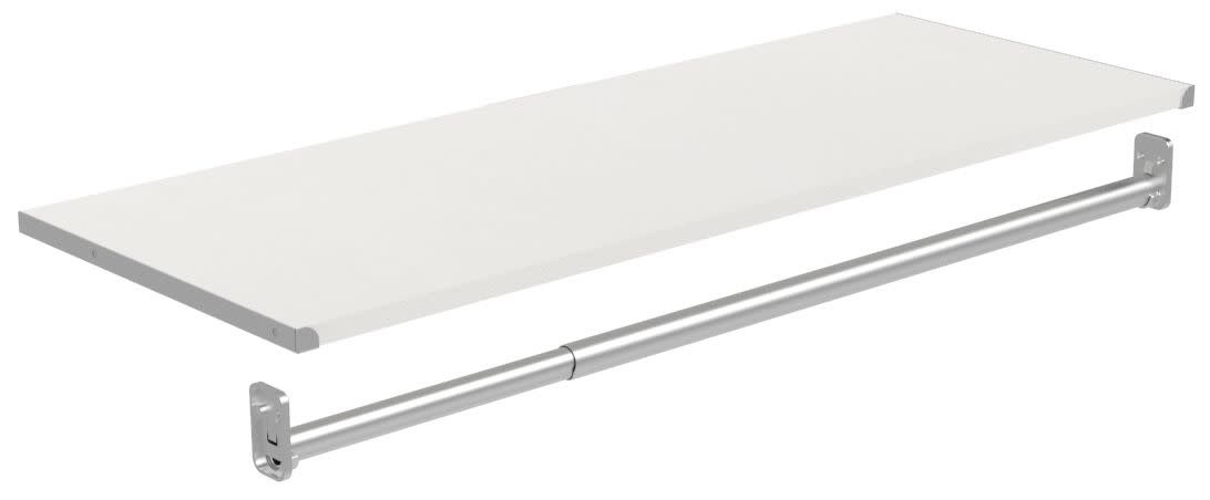 ClosetMaid 36MC-SHRK Modular 36"W Closet System Side Mount Shelf and Clothes Hanging Rod Kit White Storage and Organization Closet Organizers Shelves