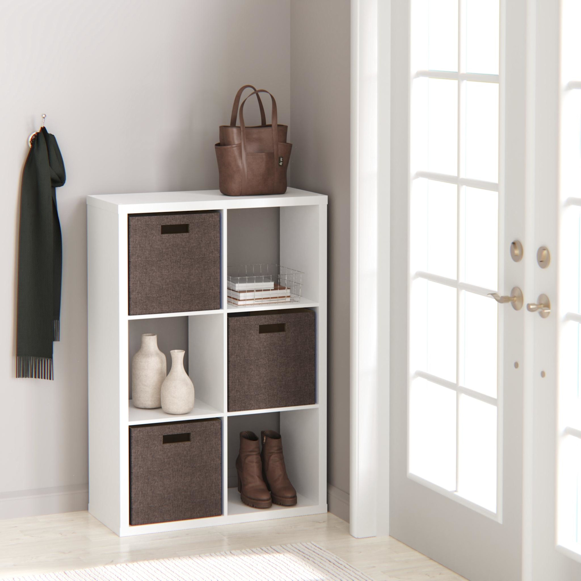 ClosetMaid 456-6CUBE-OPEN Cube 13-1/2" Wide 6 Shelf Shelving Unit White Storage and Organization Home Organizers Shelving Units