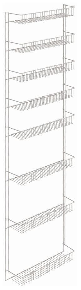 ClosetMaid 8T-WMSR-7219 Deluxe 72" H x 19" W 8 Tier Wall / Door Mount Ventilated Wire Cabinet Pantry Storage Rack White Storage and Organization
