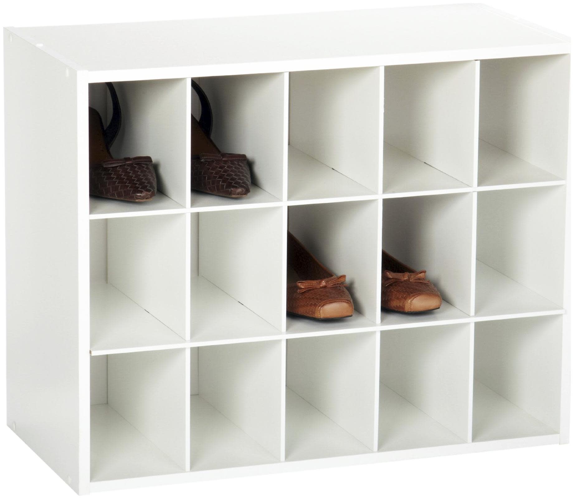 ClosetMaid 898-15CUBE Cube 24-1/16" Wide 15 Shelf Shelving Unit White Storage and Organization Home Organizers Shelving Units
