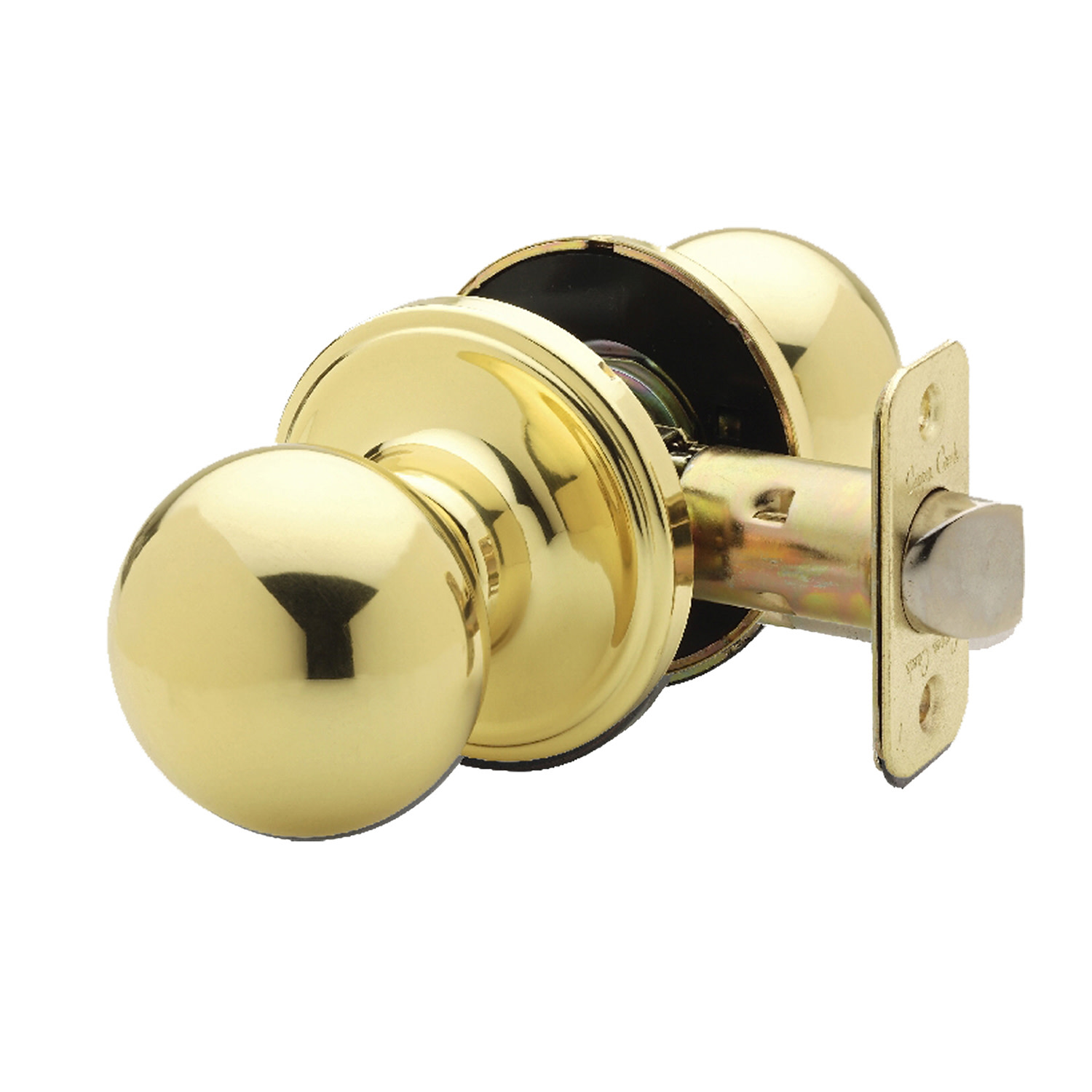 Photos - Door Handle Creek Copper  Colonial Passage Door Knobset with Ball Knob and Round Rose - Polished Brass - BK2020PB BK2020PB 
