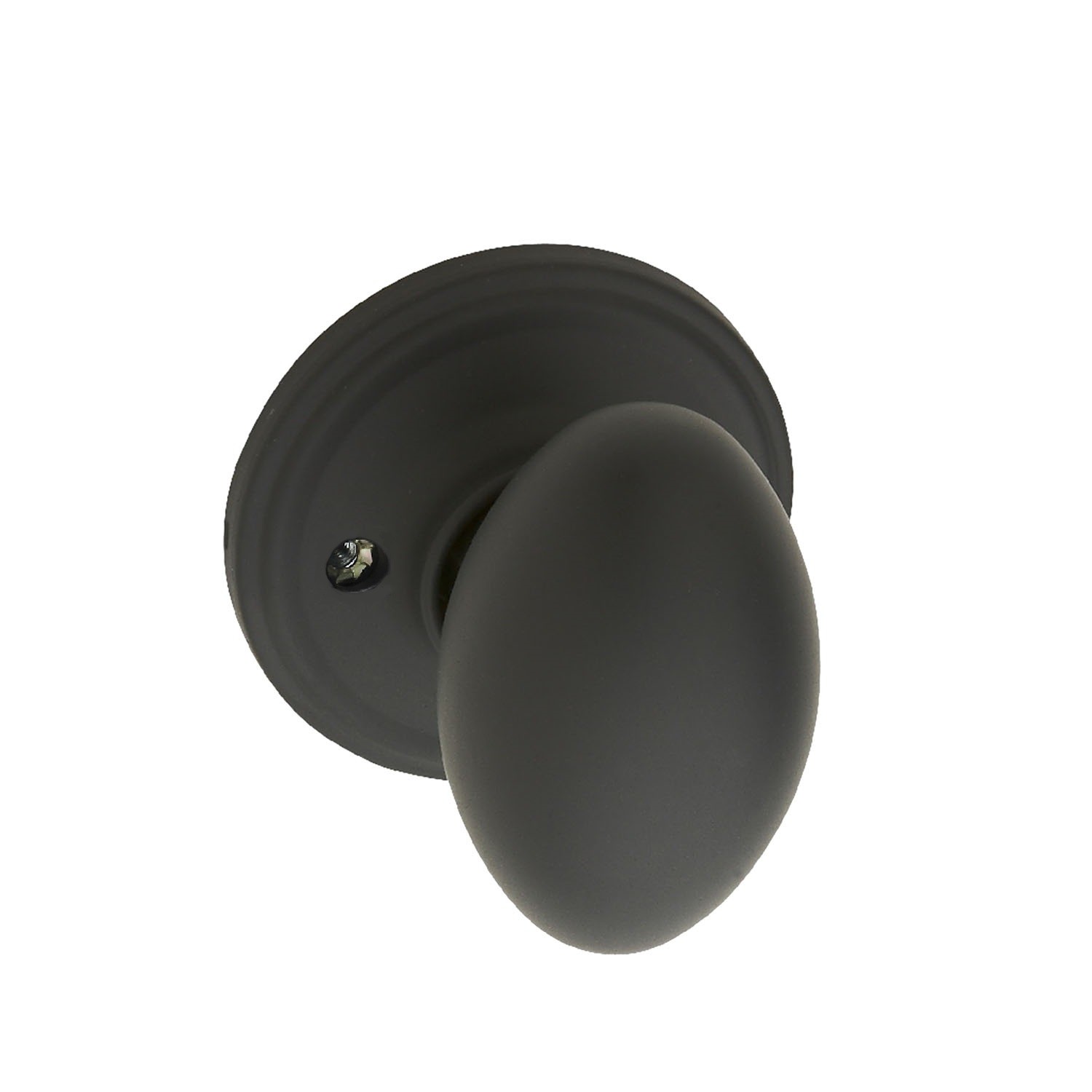 Photos - Door Handle Creek Copper  Colonial Single Dummy Door Knob with Egg Knob and Round Rose - Black - EK2090BC EK2090BC 