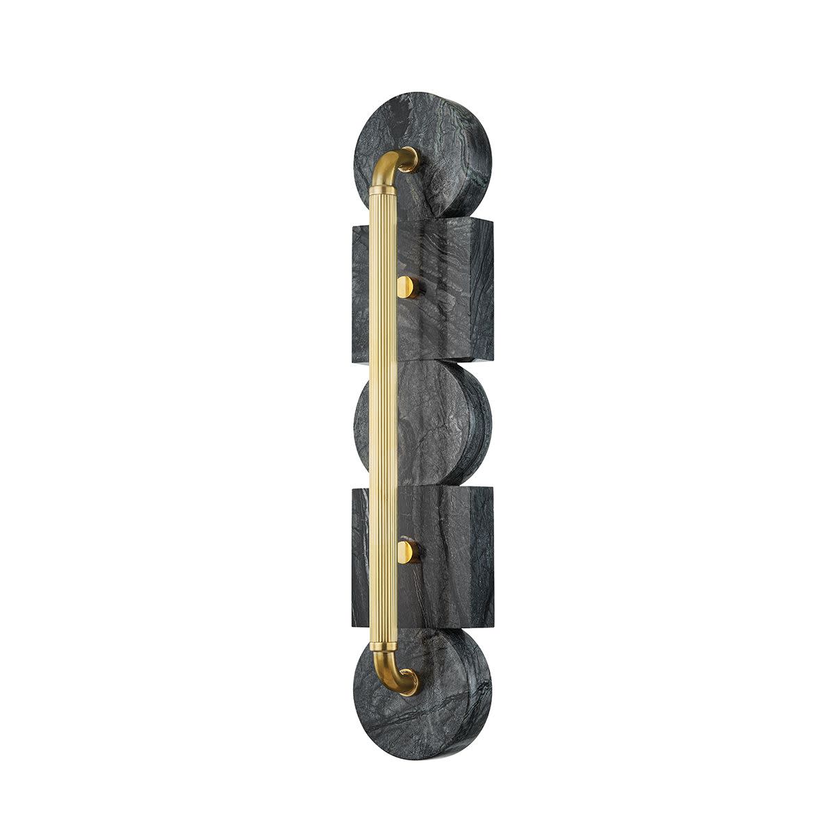 Photos - Chandelier / Lamp Corbett Lighting 423-23 Sena 24" Tall LED Wall Sconce Vintage Brass Indoor Lighting Wall Sconces 423-23-VB 