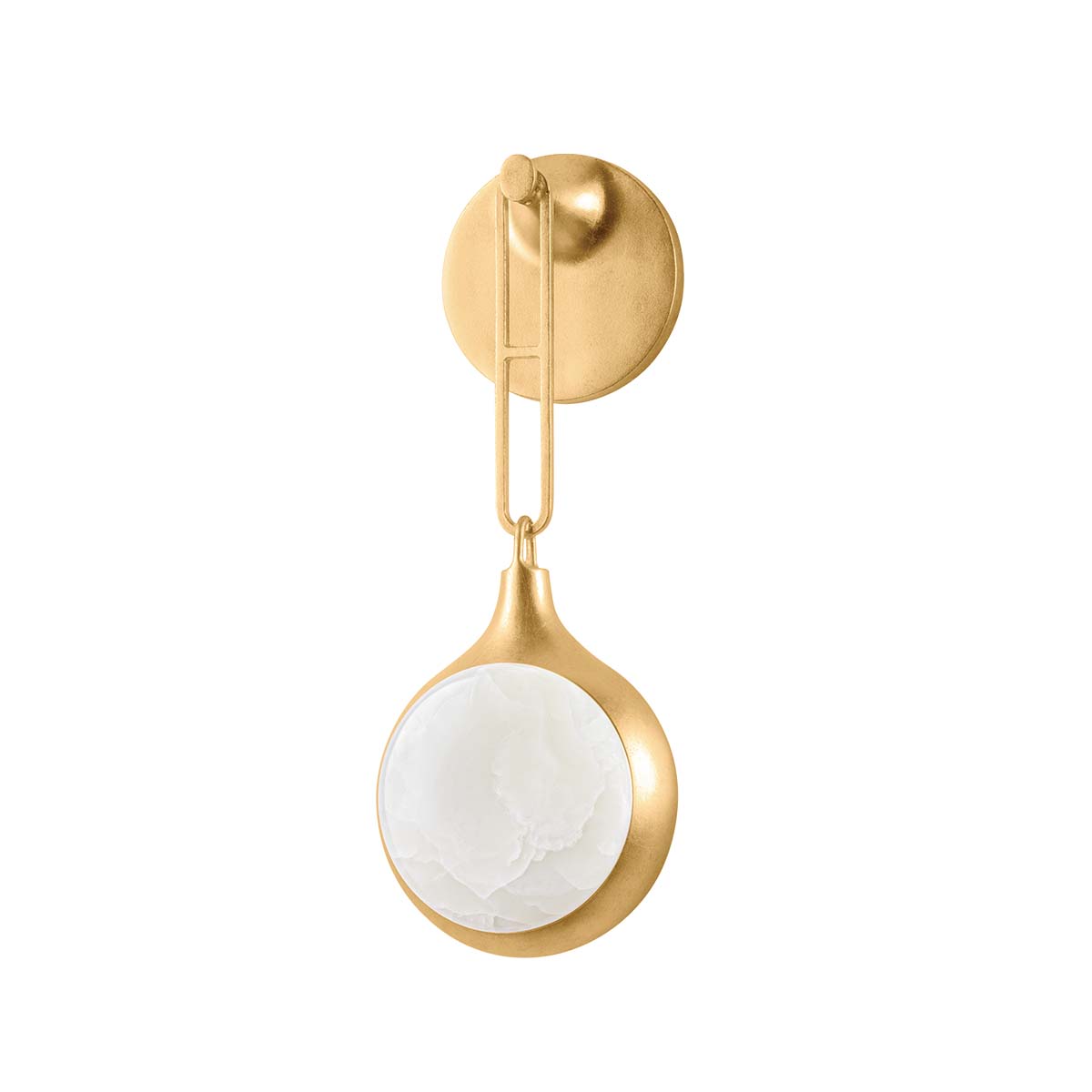 Photos - Chandelier / Lamp Corbett Lighting 465-01 Riviere 15" Tall LED Wall Sconce Vintage Gold Leaf Indoor Lighting Wall Sconces 465-01-VGL