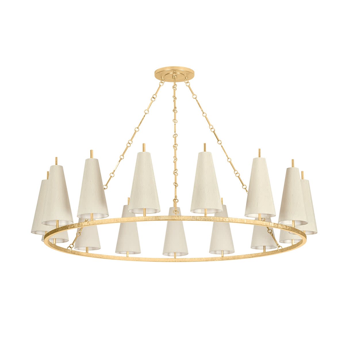 Photos - Chandelier / Lamp Corbett Lighting 480-54 Tirana 15 Light 55" Wide Ring Chandelier Vintage Gold Leaf Indoor Lighting Chandeliers 480-54-VGL