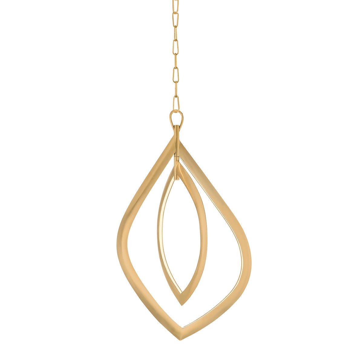 Photos - Chandelier / Lamp Corbett Lighting 496-19 Arles 19" Wide LED Abstract Pendant Vintage Brass Indoor Lighting Pendants 496-19-VB