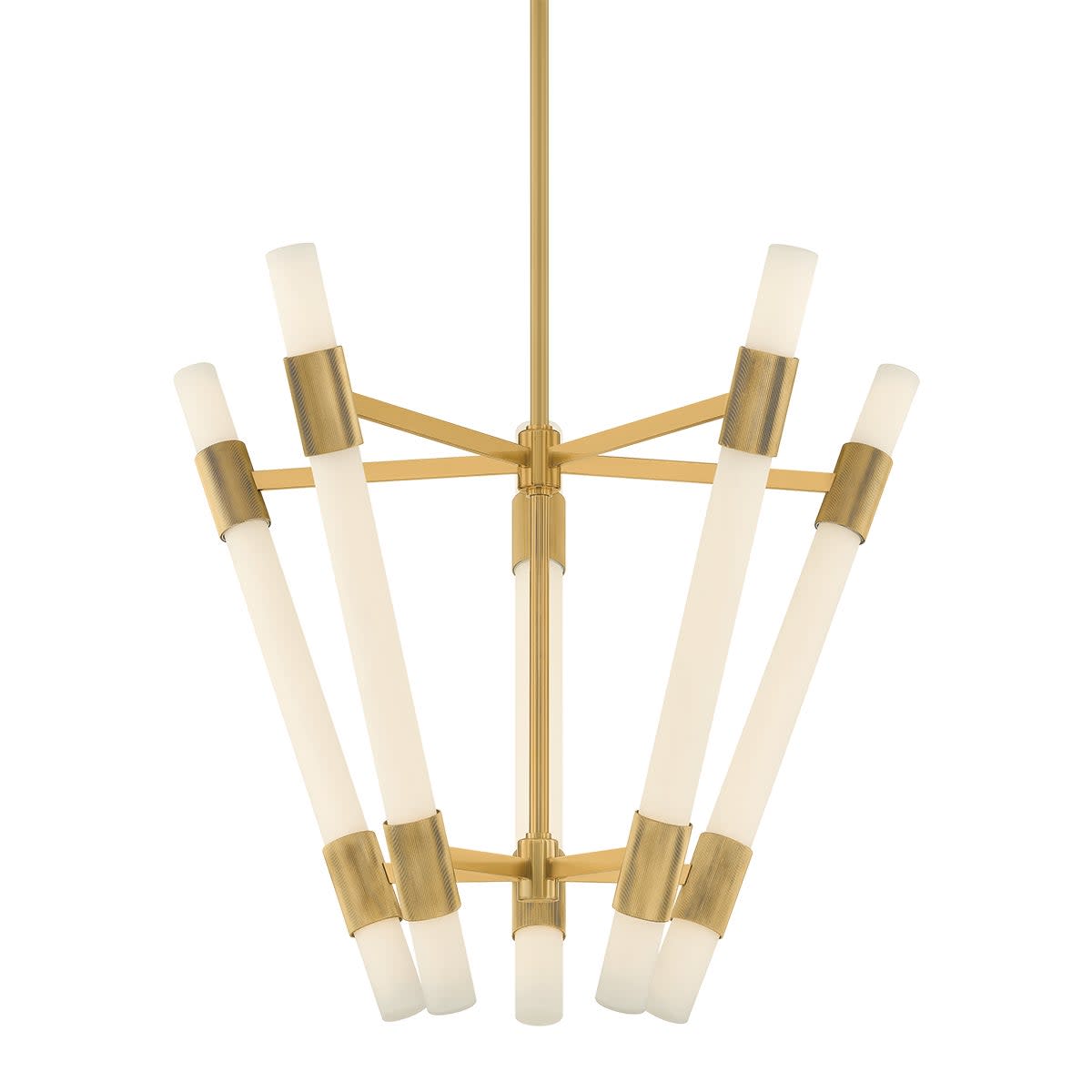 Photos - Chandelier / Lamp Corbett Lighting 509-32 Krakow 32" Wide LED Chandelier with Cloud Glass Shades Vintage Brass Indoor Lighting Chandeliers 509 