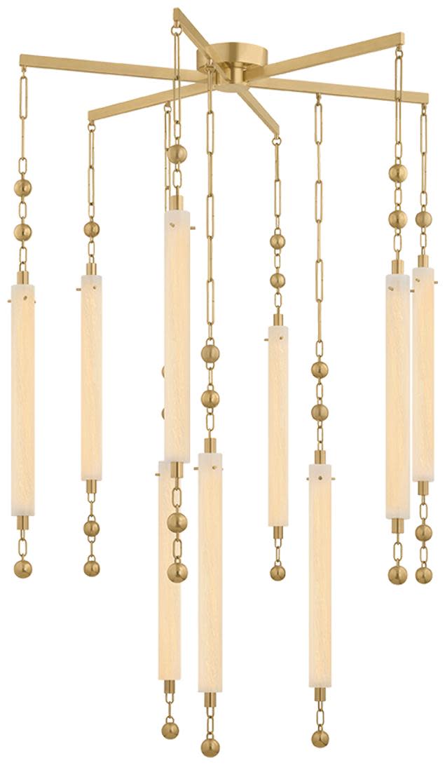 Photos - Chandelier / Lamp Corbett Lighting 568-39 Parigi 9 Light 40" Wide Abstract Chandelier Vintage Brass Indoor Lighting Chandeliers 568-39-VB 